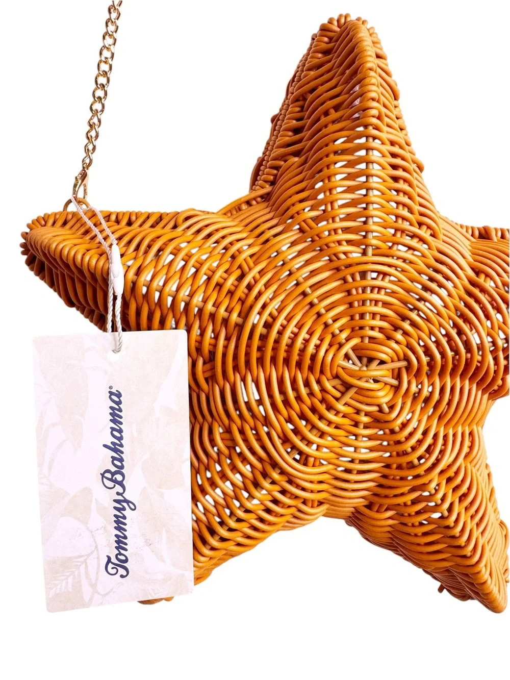 TOMMY BAHAMA NWT Wicker Woven Starfish Bag One Size I. Natural - Picture 3 of 13